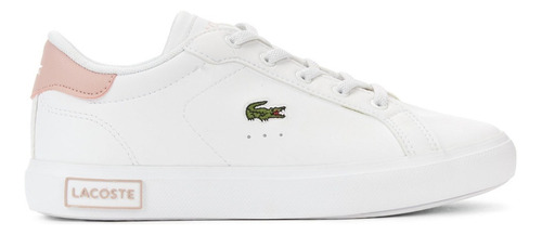 Tenis Lacoste Powercourt En Blanco/rosa Jr 41suj0014mx1y9