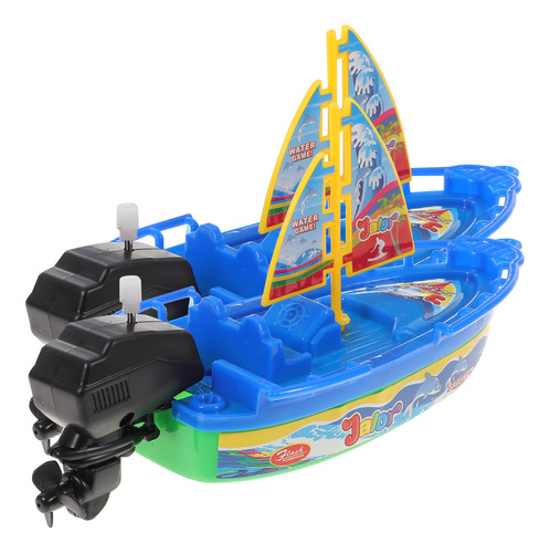 Velero De Juguete Boat Wind Up, 2 Unidades