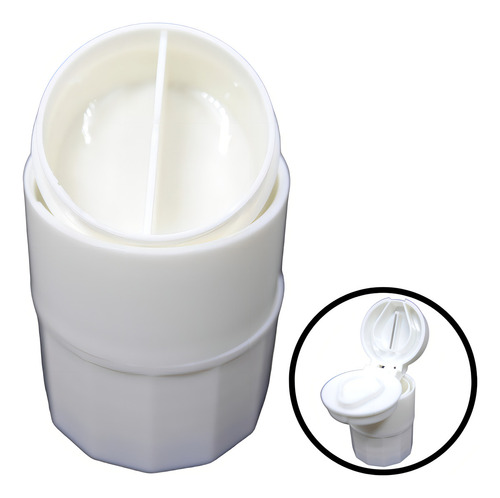 Amasadora y trituradora para tabletas y medicamentos 3 en 1 color blanco