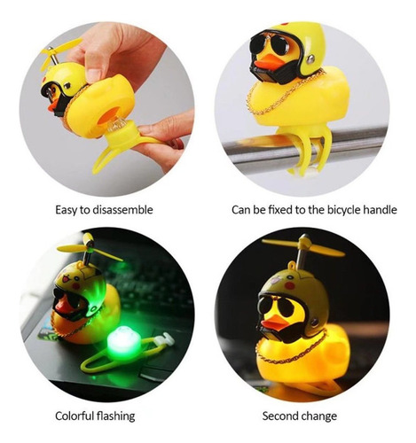 Patito Pato Casco Hélice Coche Decoración Bici Moto 5 P