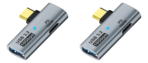2 Adaptadores 2 En 1 De Usb C A Usb 3.2 Con Puerto De Carga