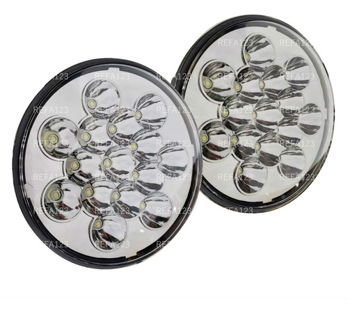 Faros Led Redondo 15 Led 7 Pulgada H6024 Alta Y Baja 2 Pza