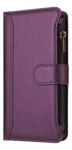 Funda Tipo Cartera De Piel Con Cierre De 9 Ranuras Para Samsung Serie J, Correa De Muñeca, A Prueba De Golpes, 6 Colores, Función Atril