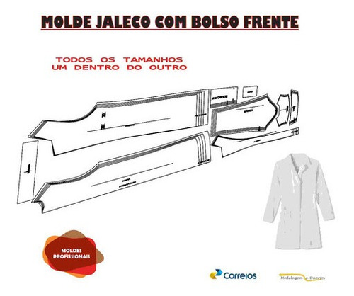 Molde De Jaleco Com Bolso Por Email