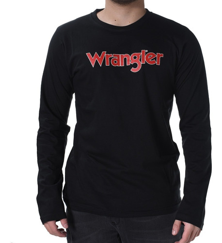 Remera Hombre Wrangler T-shirt Logo Ls #2 Algodon Ml 