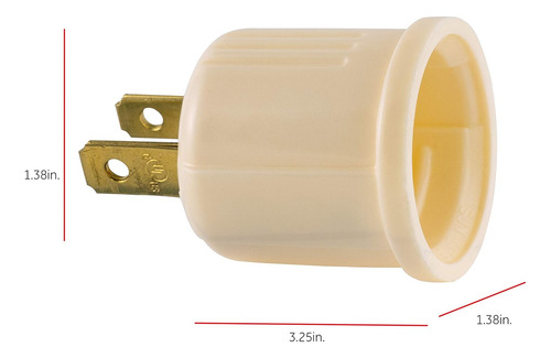 Adaptador De Enchufe Polarizado Para Lámpara Con Listado Ul