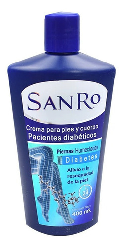 San Ro Crema Para Pies Y Cuerpo Pacientes Diabéticos 400ml