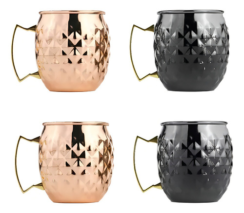 Tazas Artesanal Tipo Moscow Mule Acero Inoxidable Color Multicolor Tazas Members Mark De Acero