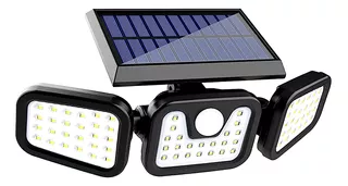 Lámpara Solar Led Giratoria Impermeable Para Exteriores Color Negro