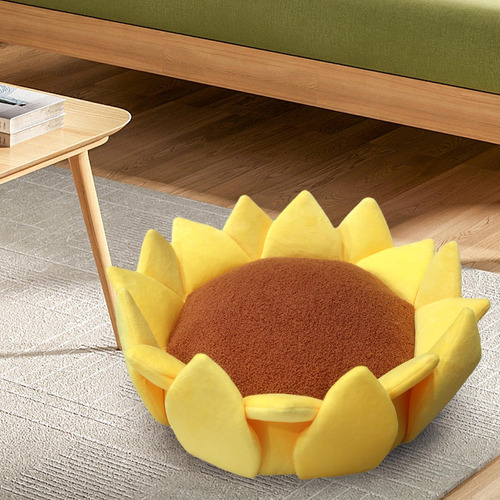 Almofada De Meditação Para Cadeira, Redonda, Amarelo 40cm