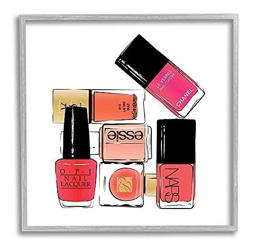 Esmalte De Uñas - Stupell Industries Stack Of Nail Polish Gl