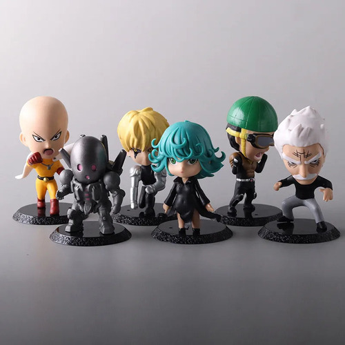 Cx Conjunto De 6 Bonecos De Ação De Pvc Do Anime One Punch
