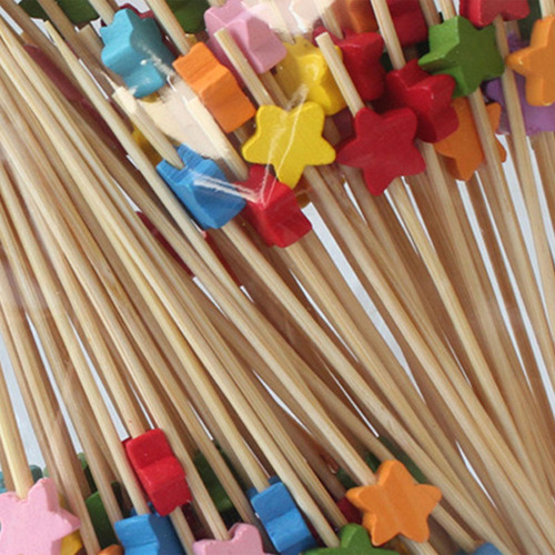 . 100 Piezas Palillos De Cóctel Brochetas De Estrella Mixta