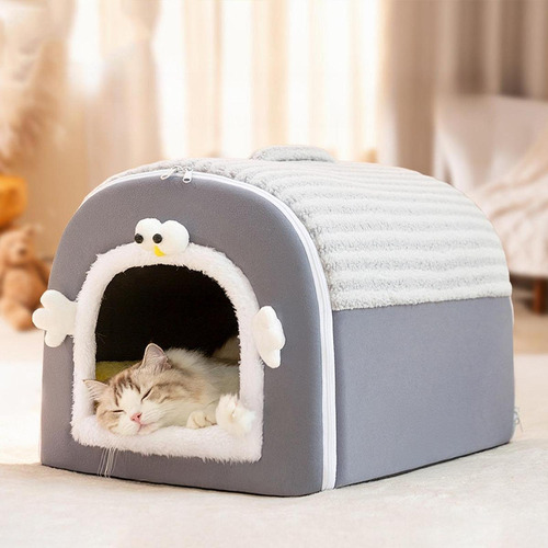 Casa Portátil Para Perros 2 En 1, Cama Para Perros Y M