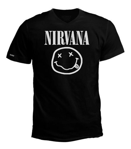 Camisetas Cuello V Nirvana Estampadas Rock Original Ecv