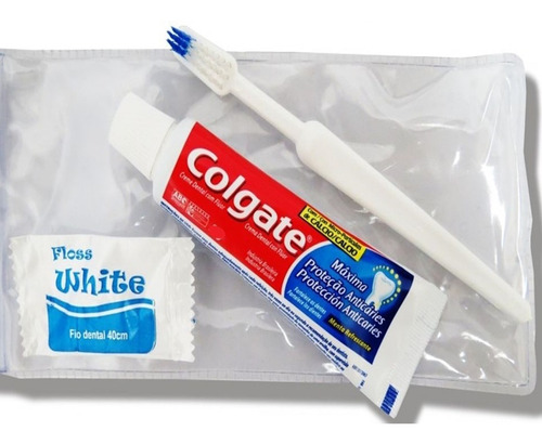 Kit C/10 Viagem Colgate - Escova, Creme Dental Mini Fio 40cm