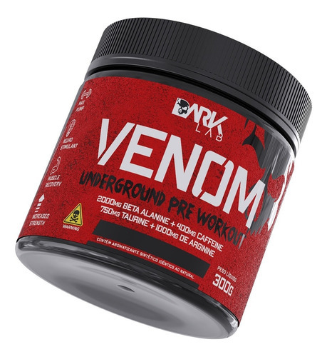 Suplemento Alimentar em Pó Venom Underground 300g Dark Lab Sabor Limão