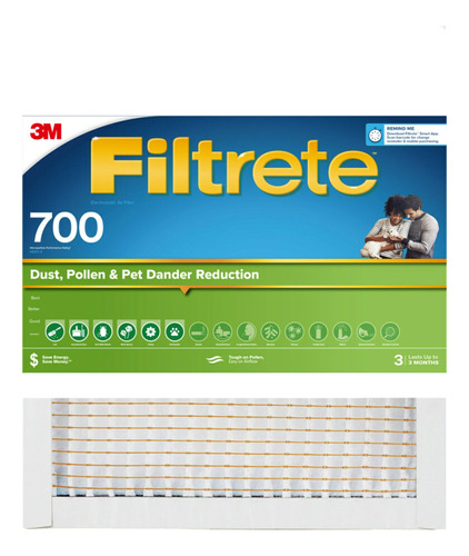 Filtrete Filtro De Aire De 14 X 14 X 1, Mpr 700, Merv 8, Fil