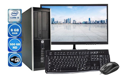 Computador Completo Hp 8200 Sff I5-2400 8gb Hd500gb + Wi-fi