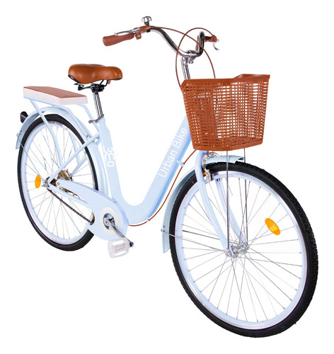 Bicicleta Urbana De Paseo R26 Doble Freno Vintage Canastilla