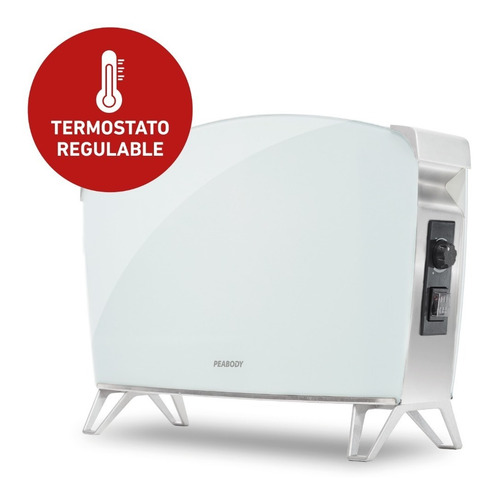 Imagen 6 de 8 de Vitroconvector Peabody Doble Vidrio 1500w Blanco Pe-bvc15