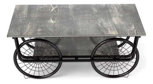 Mesa Auxiliar Rectangular De Estilo Moderno Con 4 Ruedas