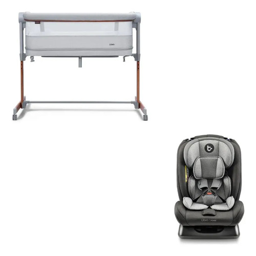 Kit Berço E Cercado 3 Em 1 + Cadeirinha Para Carro - Bb6921k Cinza