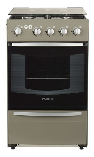 Cocina Patrick Diseño CPF9651MVS a gas/eléctrica 4 hornallas  silver 220V puerta con visor