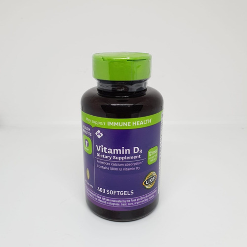 Vitamina D3 5000 Ui Marca Member's Mark Contiene 400 Unidade