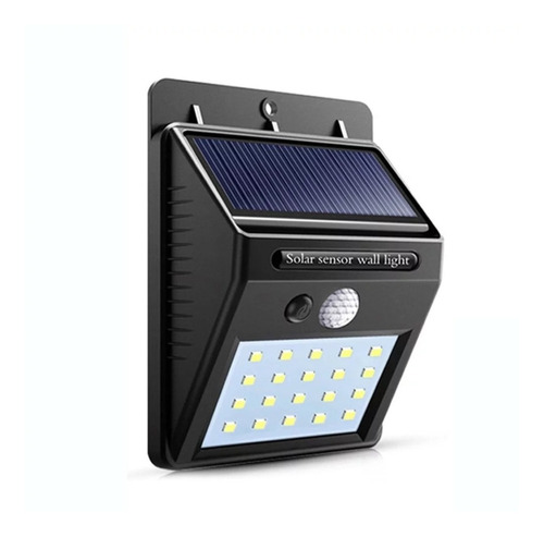 Lampara Solar 20 Led Reflector Solar Con Sensor Exterior