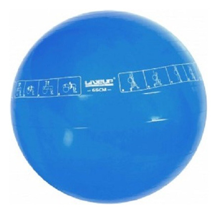 Bola Suiça V - 65cm - Com Ilustração - Azul