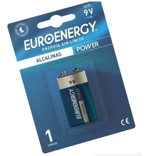 Bateria 9v Euroenergy Pila Power Alcalina Unidad
