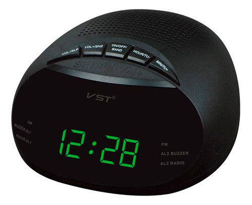 Radio Reloj Led Con Despertador Vst-901