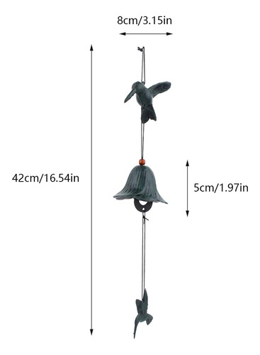 Carillón De Viento De Metal Con Forma De Pájaro Para Colgar