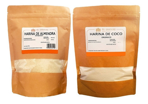 Imagen 2 de 6 de Harina De Coco Y Almendra Orgánica Premium 1 Kilo C/u Keto