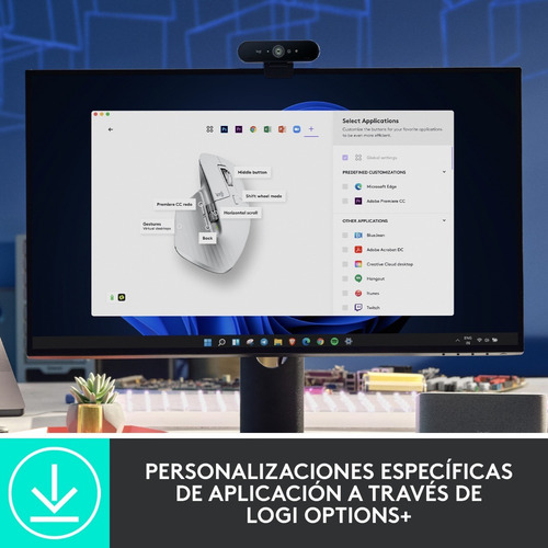 Imagen 6 de 9 de Mouse Wireless Logitech Mx Master 3 Pale Grey - Revogames