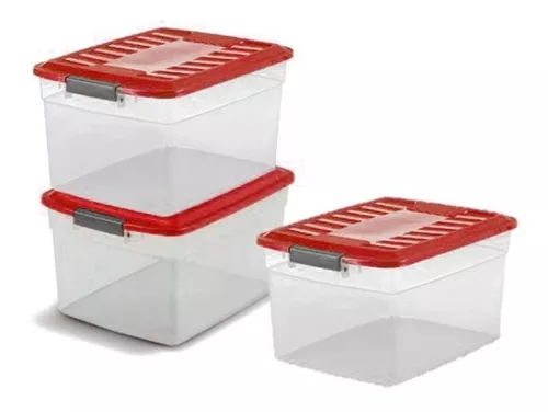 Cajas Organizadoras Plasticas Colbox 15lts X 3 U. Colombraro