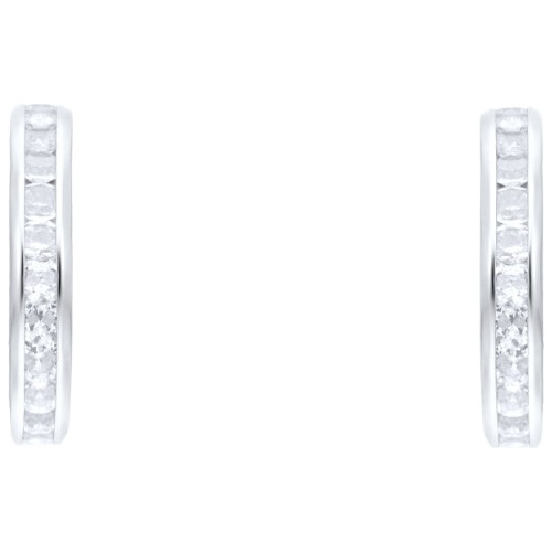 Arracadas Oro Blanco 14k Con Zirconias