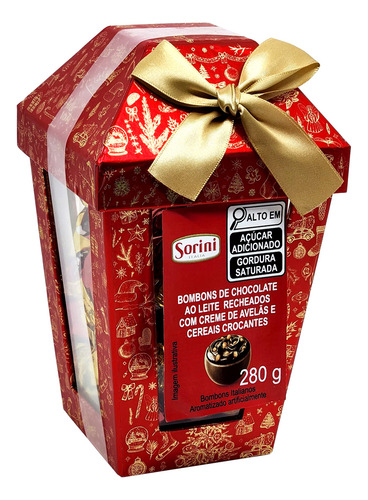 Bombons Com Creme De Avelã Sorini Caixa 280g Para Presente