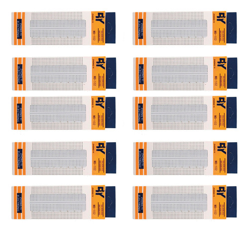 10 Piezas Protoboard 830 Puntos, Mb-102 Proto Arduino