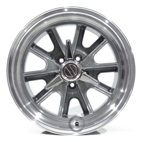 Jogo De Roda Aro 17 5x139 Ford F100 Landau E64 Cor Grafite Diamantado