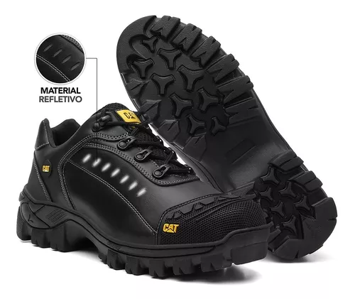 Bota Caterpillar Masculino Tênis Couro Ecológico Promoção Imperdível dia  dos pais - Escorrega o Preço