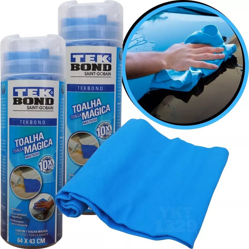 Kit 2 Toalhas Mágica Absorve Água Limpa Seca Carro Multiuso