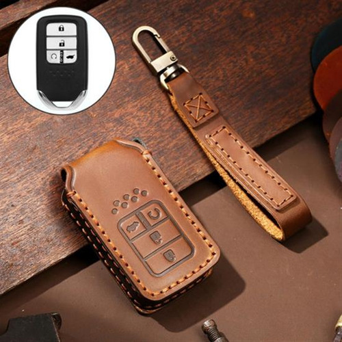 Estuche For Llave De 4 Botones For Honda, Color Marrón