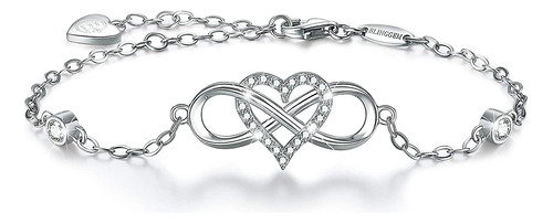 Pulsera Plata 925 Infinito Joya Juvenil Mujer Regalo Amor