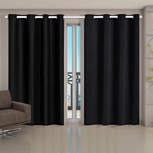 Cortina Blackout Corta Luz Class 4,00 M X 2,70 M - Eddi Casa Cor Preto