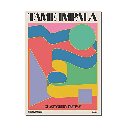 Cartel De Concierto Soucyy Tame Impala Festival De Glas...