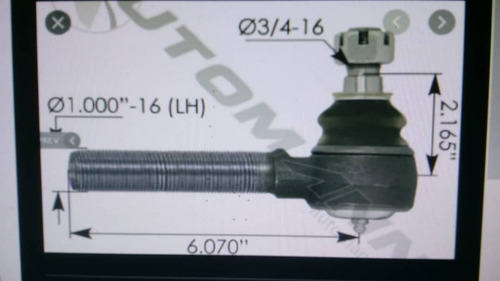 Terminal Direccion Ford F600/750 F7000 Ford D5tz3a130a Dere