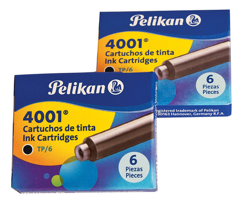 Imagen 1 de 1 de Cartucho Estilográfico Pelikan 4001 Gtp Negro (2 Cajas)