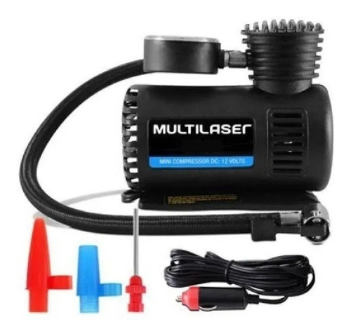 Compressor Carro Encher Pneu 12v Portátil Automotivo + Bicos